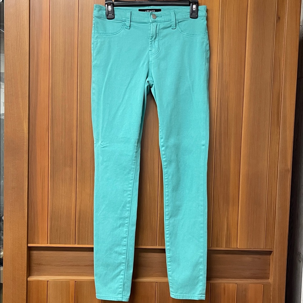 J Brand Turquoise Skinny Straight Leg Jeans Size 27